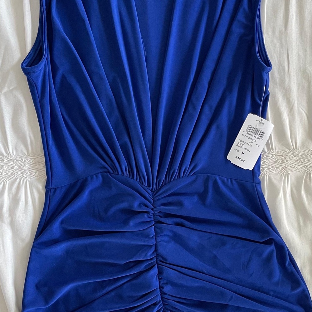 Elegant Blue Sleeveless Dress